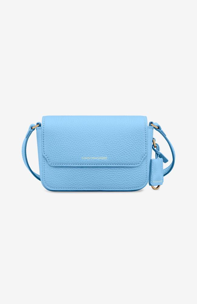 MAISON de SABRÉ Micro Leather Flap Bag in Sky Blue Cover