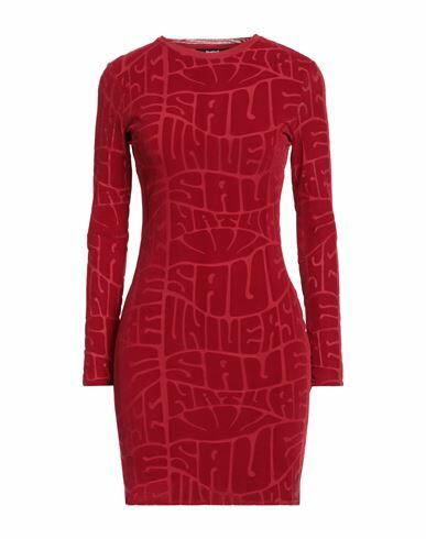 Desigual Woman Mini dress Red Polyester, Elastane Cover