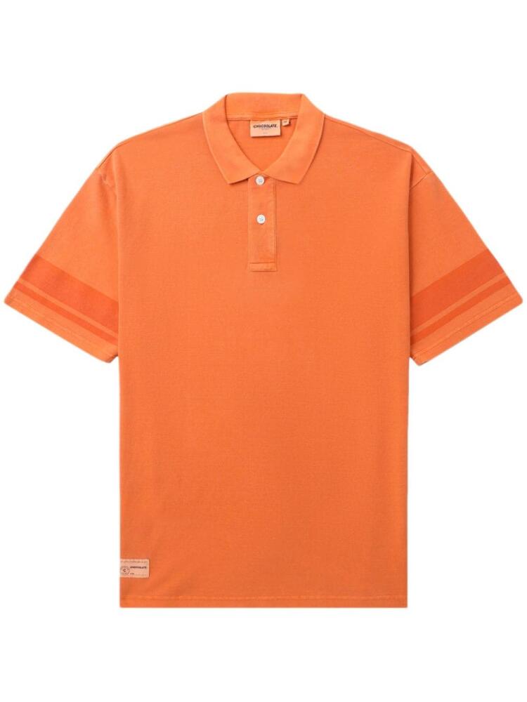 CHOCOOLATE logo-print cotton polo shirt - Orange Cover