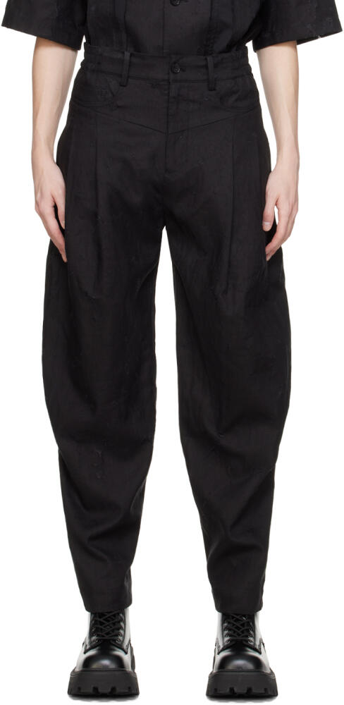 Feng Chen Wang Black Distressed Trousers Cover