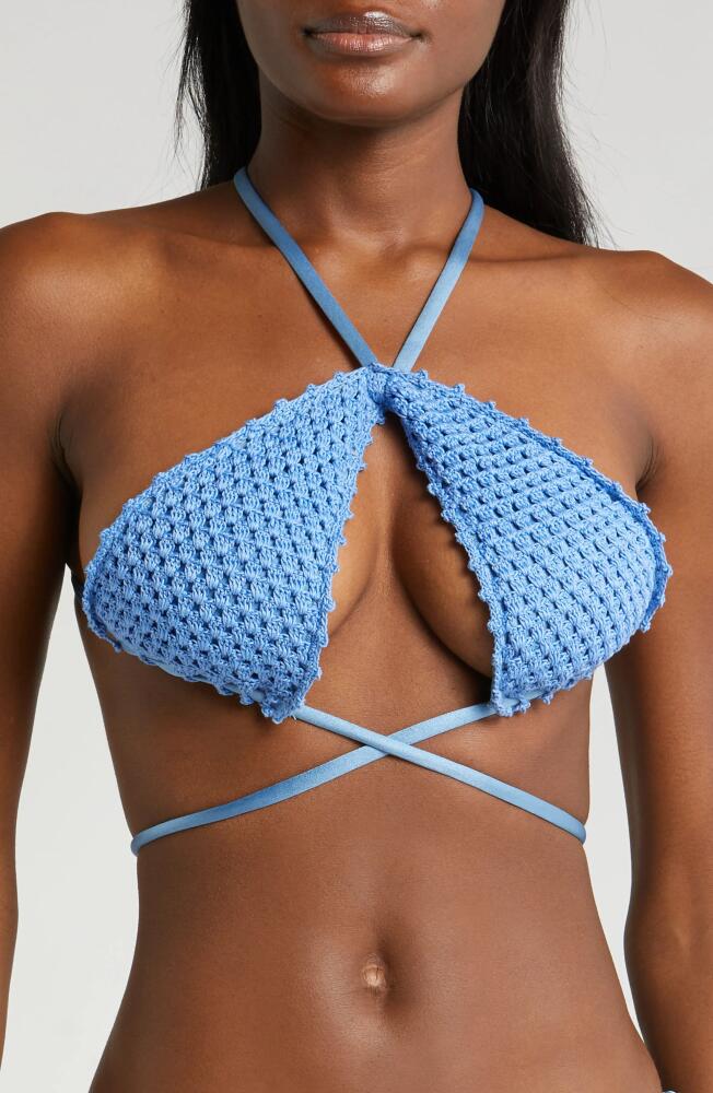 Capittana Vera Crochet Bikini Top in Blue Cover