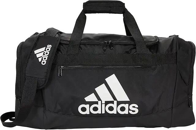 adidas Defender 4 Medium Duffel Bag (Black/White) Handbags Cover