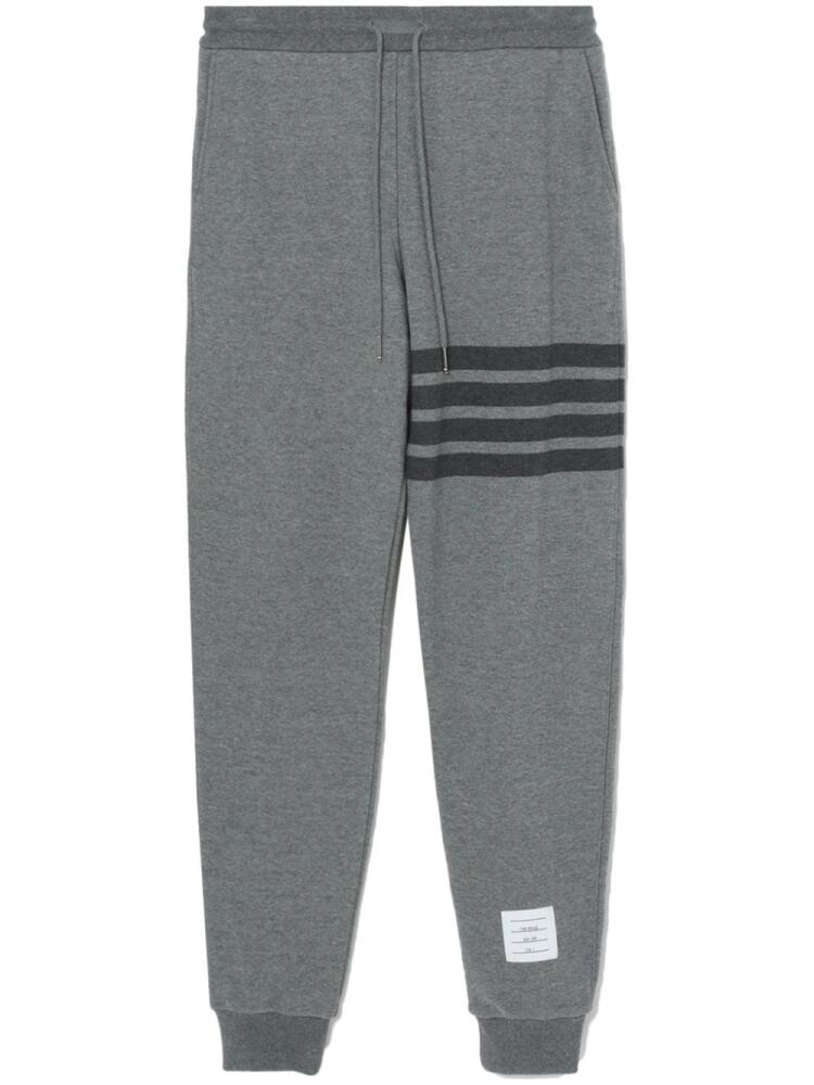 Thom Browne striped cotton track pants - Grey Cover