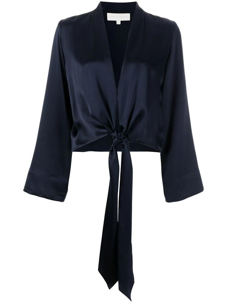 Michelle Mason long sleeved tie-waist blouse - Blue Cover