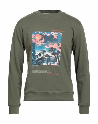 Hamaki-ho Man Sweatshirt Military green Cotton Cover