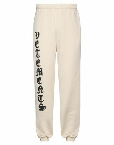 Vetements Man Pants Beige Cotton, Polyester Cover