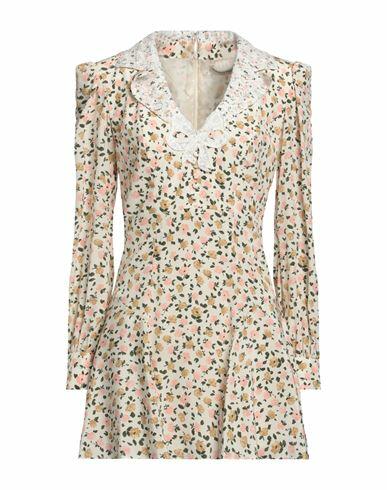 Alessandra Rich Woman Mini dress Ivory Silk, Polyamide, Viscose Cover