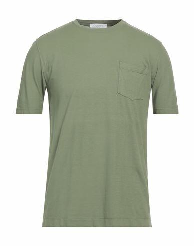 Cruciani Man T-shirt Military green Cotton Cover