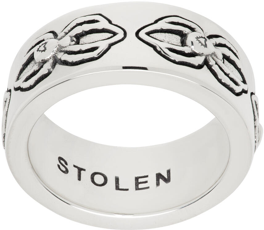 Stolen Girlfriends Club Silver Spider Eternity Band Ring Cover