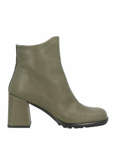 181 Woman Ankle boots Military green Soft Leather Cover