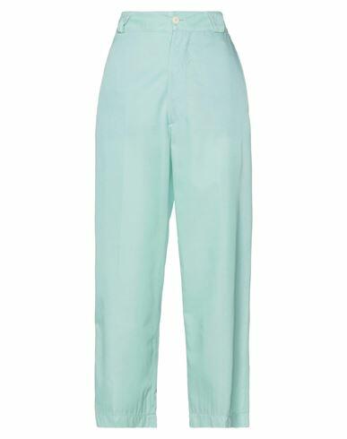 (+) People Woman Pants Light green Cotton, Cupro Cover