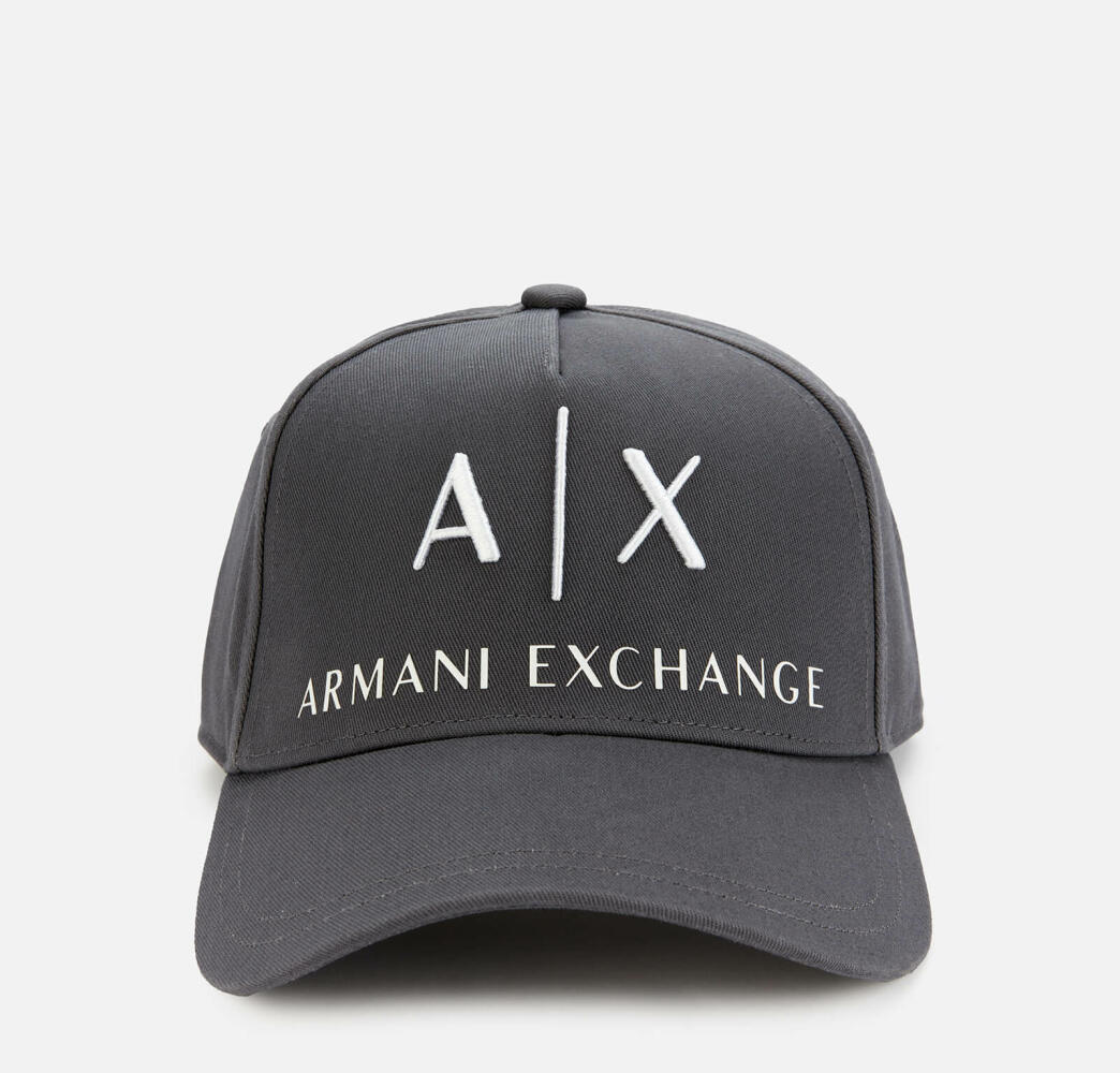 Armani Exchange Men's Ax Logo Cap - Lead/Off White Cover