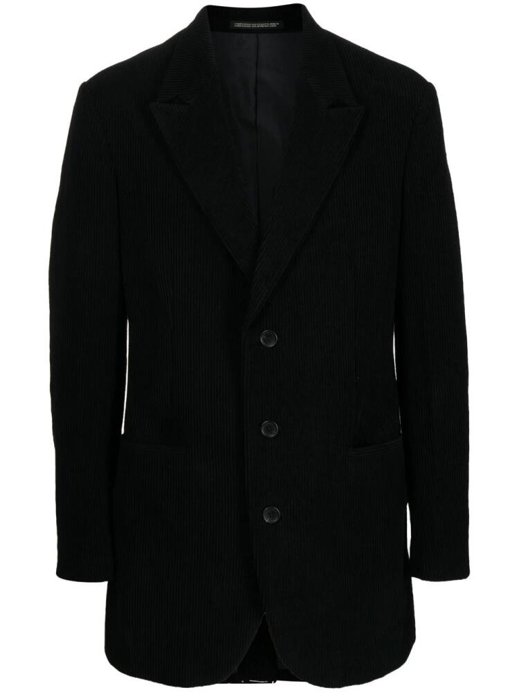 Yohji Yamamoto single-breasted wool blazer - Black Cover