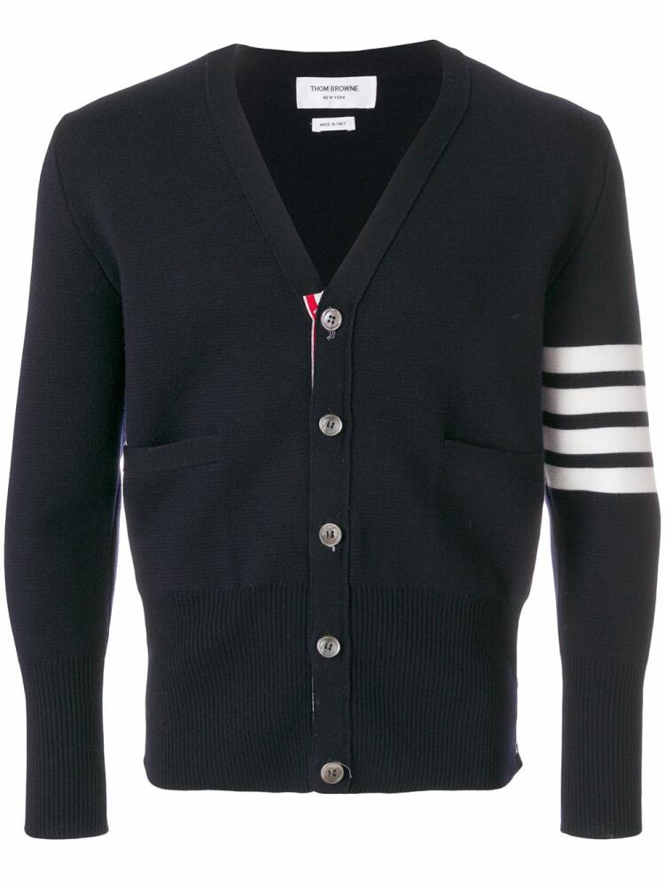 Thom Browne 4-Bar Milano Stitch Cardigan - Blue Cover