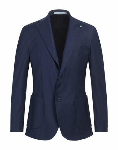 Herman & Sons Man Blazer Navy blue Polyester, Viscose, Elastane Cover