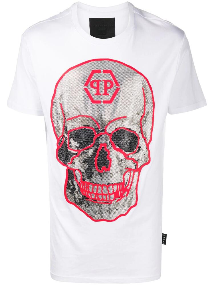 Philipp Plein skull print T-shirt - White Cover