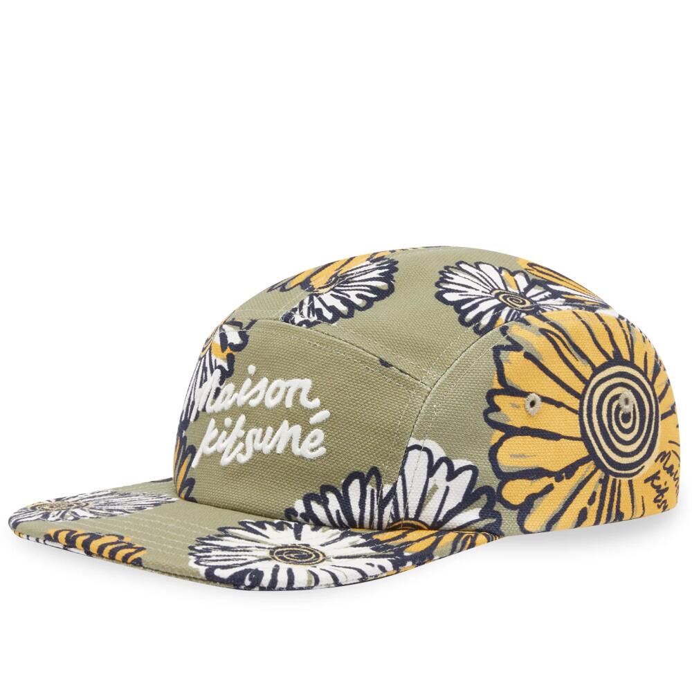 Maison Kitsuné Women's Floating Flowers Cap in Canvas Design Cover