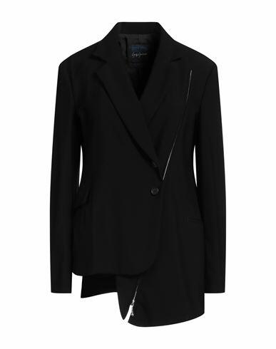 Yohji Yamamoto Woman Blazer Black Wool Cover