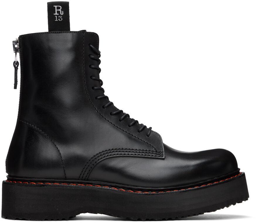 R13 Black Single Stack Boots Cover