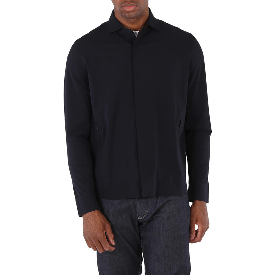 Emporio Armani Mens Black Long Sleeve Travel Shirt Cover