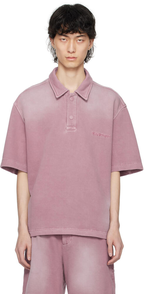 Solid Homme Purple Garment-Dyed Polo Cover