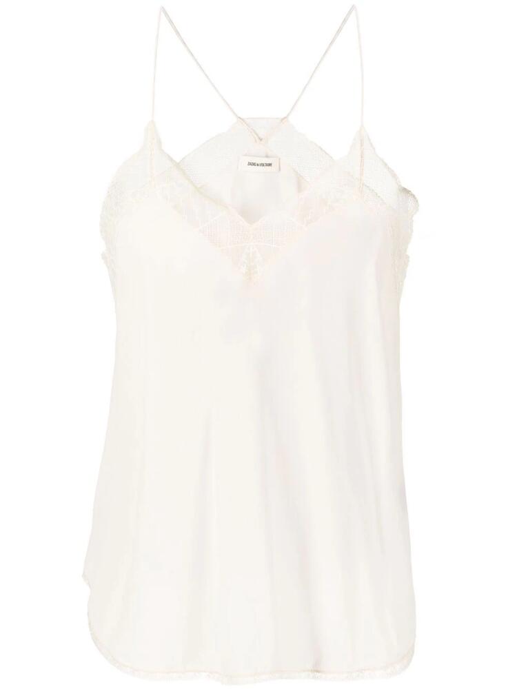 Zadig&Voltaire lace-trim tank top - Neutrals Cover