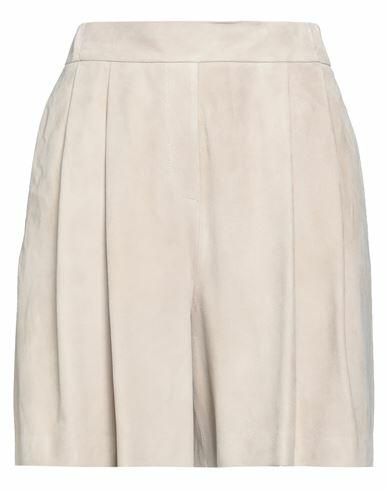 Fabiana Filippi Woman Shorts & Bermuda Shorts Beige Leather Cover