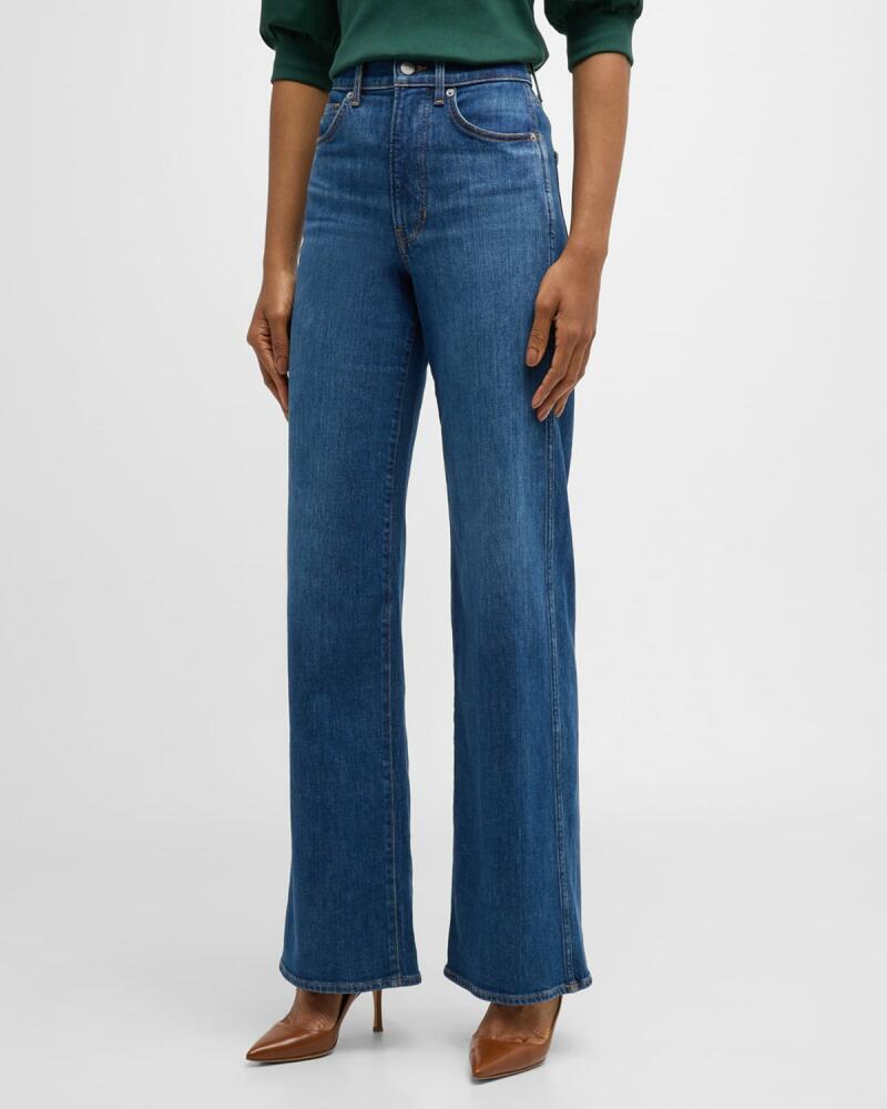 Veronica Beard Taylor High-Rise Wide-Leg Jeans Cover