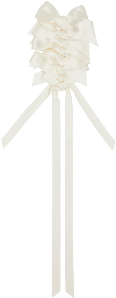 Simone Rocha Off-White Long Rosette Bow Brooch Cover