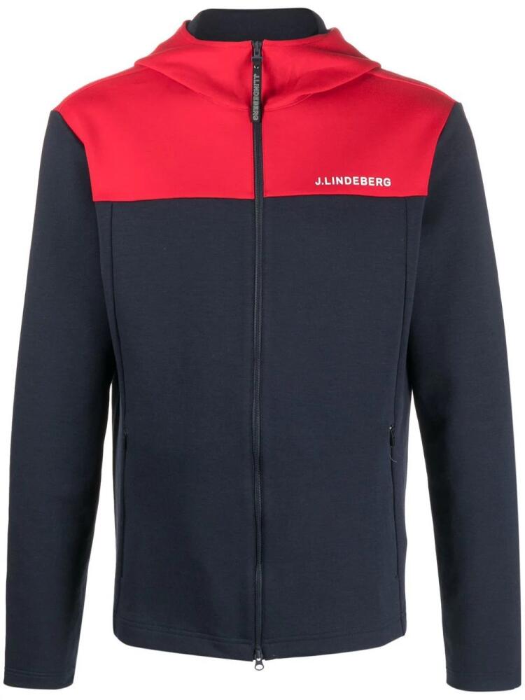 J.Lindeberg Jeff colour-block zip-up hoodie - Blue Cover