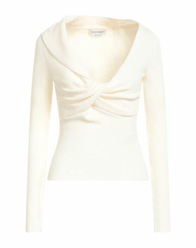 Alexander Mcqueen Woman Sweater Ivory Wool Cover