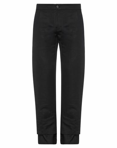 Ann Demeulemeester Man Pants Black Cotton, Linen Cover