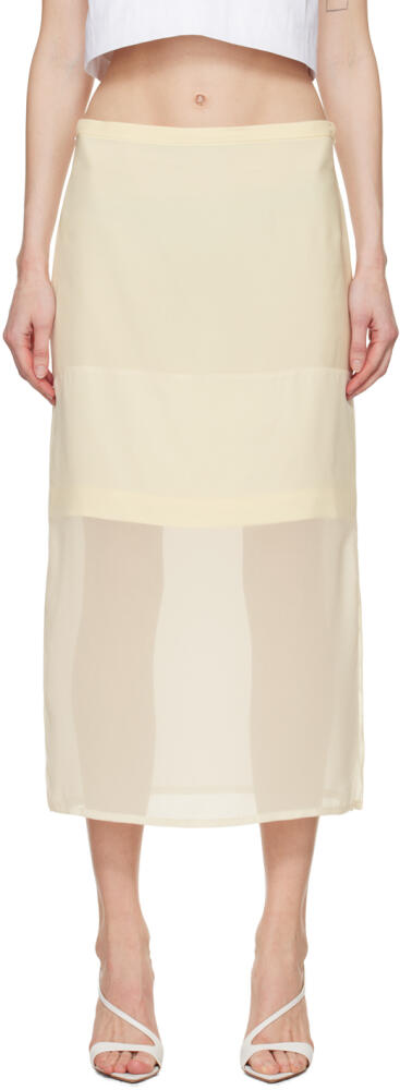 Sportmax Off-White Amico Midi Skirt Cover