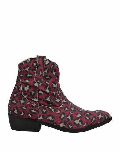 Divine Follie Woman Ankle boots Garnet Leather Cover