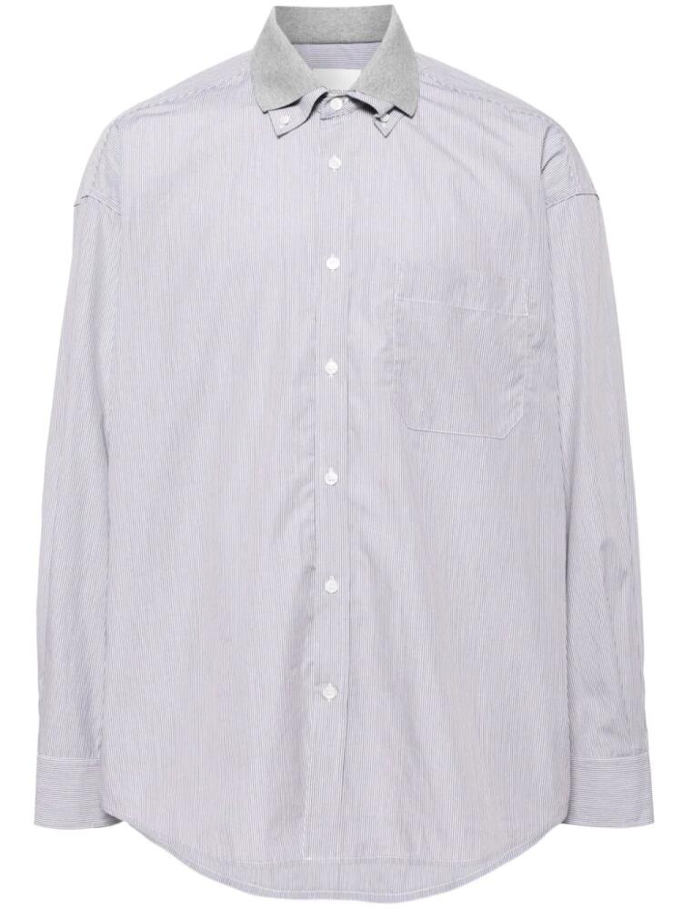 CROQUIS striped double-collar shirt - Grey Cover