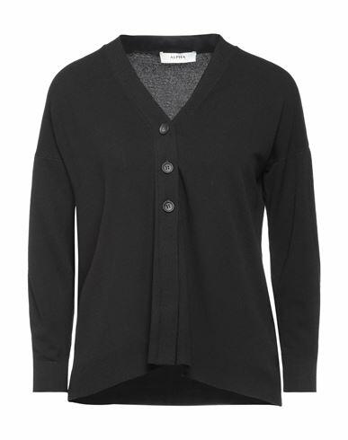 Alpha Studio Woman Cardigan Black Viscose, Polyamide, Elastane Cover