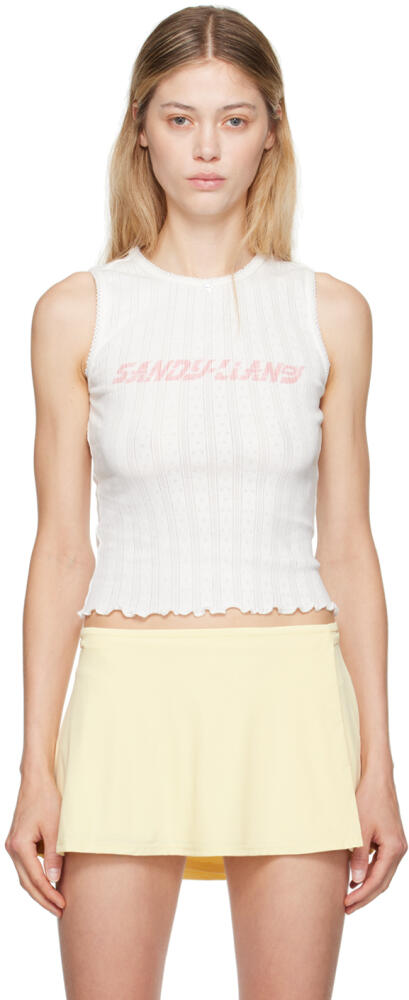 Sandy Liang White Clipper Tank Top Cover