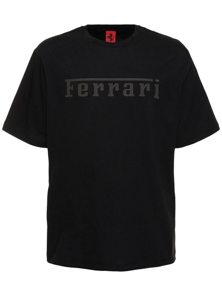 FERRARI Logo Oversize Cotton Jersey T-shirt Cover