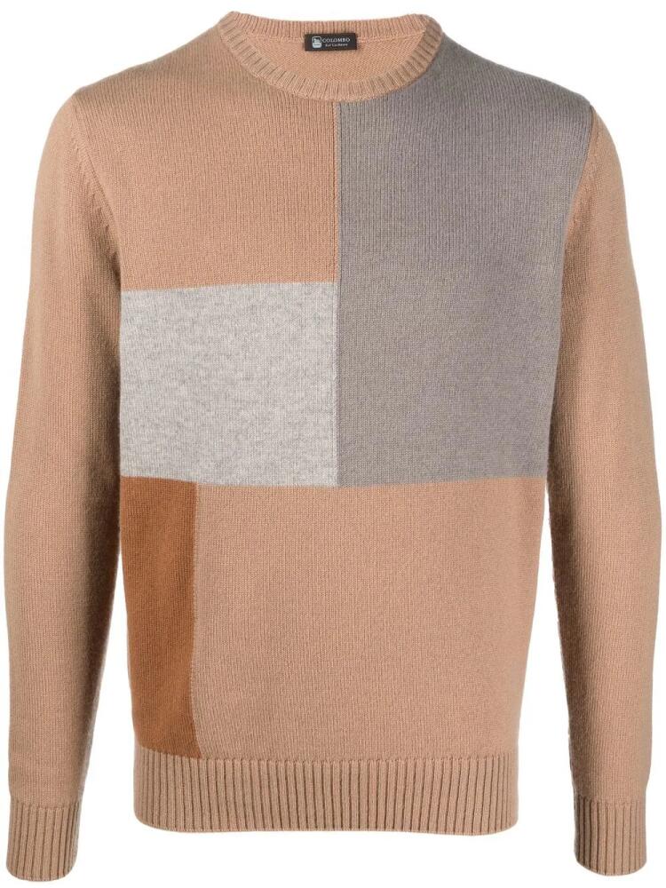 Colombo colour-block cashmere jumper - Brown Cover