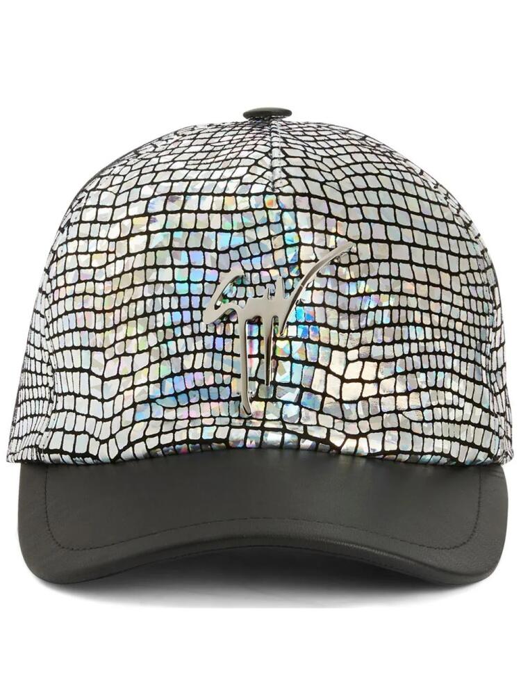 Giuseppe Zanotti metallic-effect cap - Grey Cover