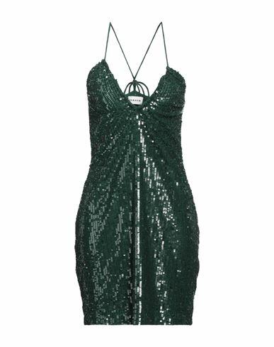 P. a.r. o.s. h. Woman Mini dress Dark green Polyamide, Elastane Cover