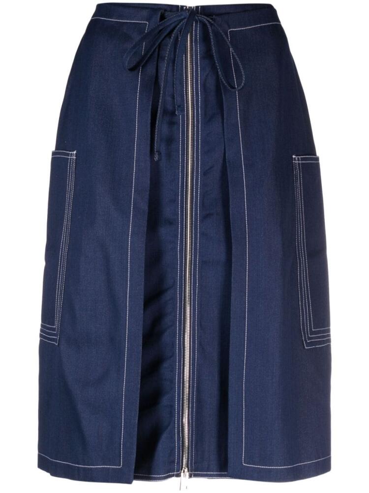 Sunnei cargo denim skirt - Blue Cover