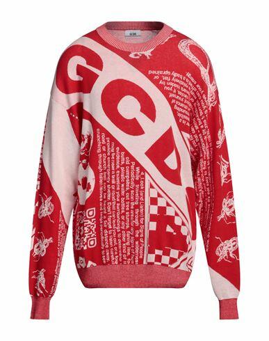 Gcds Man Sweater Red Cotton Cover