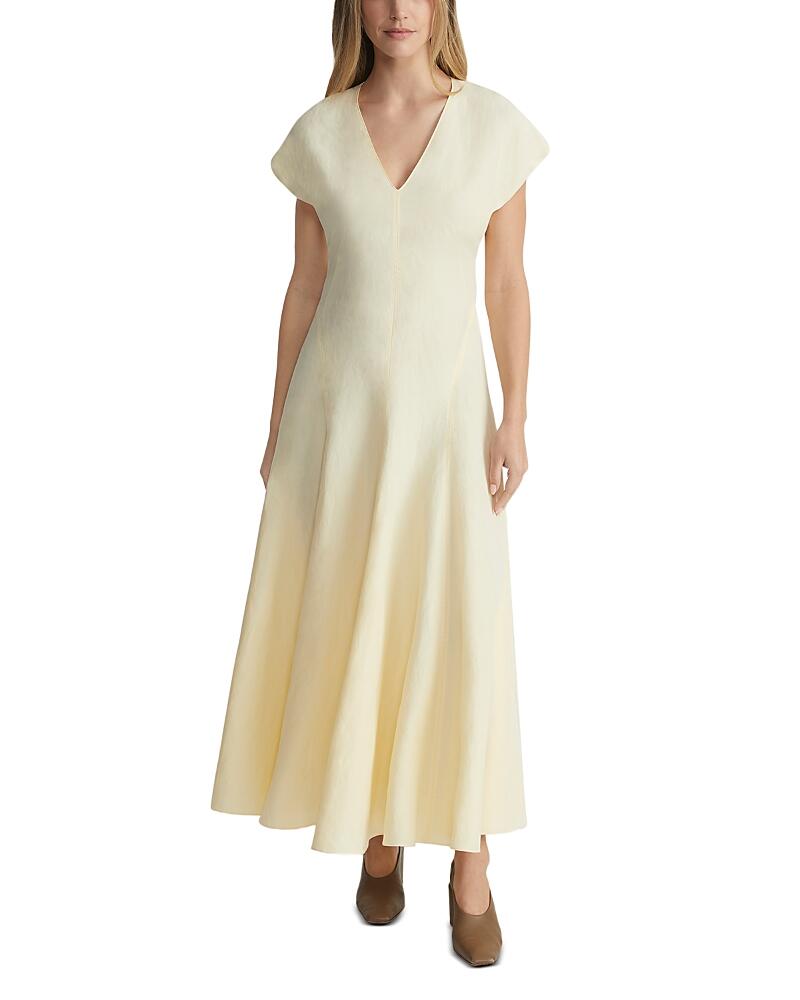 Lafayette 148 New York V Neck Flared Maxi Dress Cover