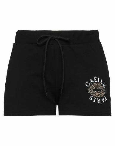 Gaëlle Paris Woman Shorts & Bermuda Shorts Black Cotton Cover