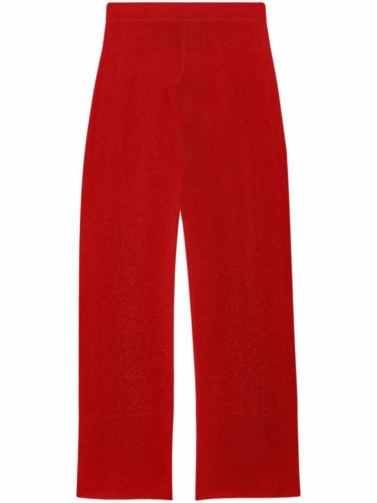 Chinti & Parker lurex wide-leg trousers - Red Cover