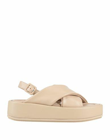 Paloma Barceló Woman Sandals Sand Soft Leather Cover