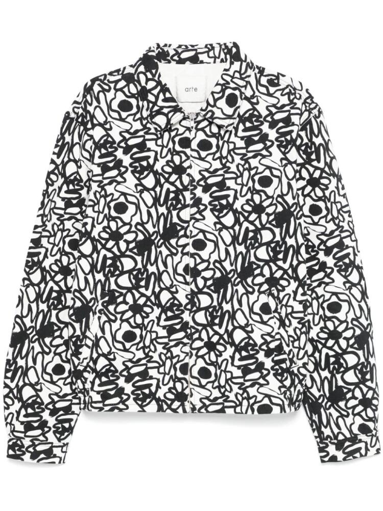 ARTE floral-print jacket - White Cover