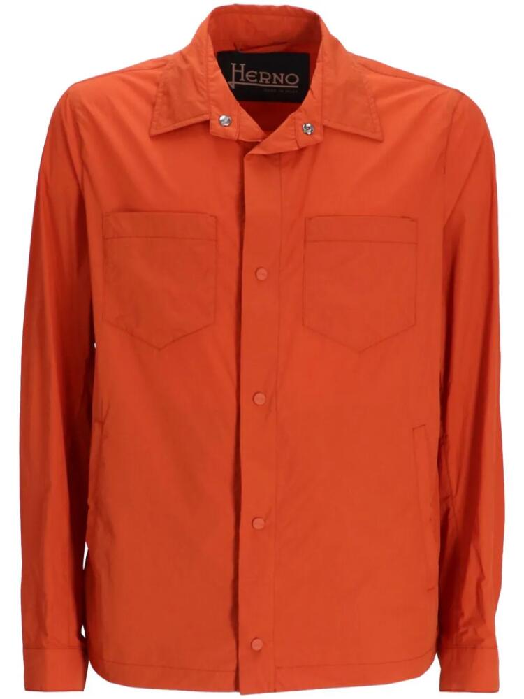 Herno multi-pocket press-stud shirt - Orange Cover