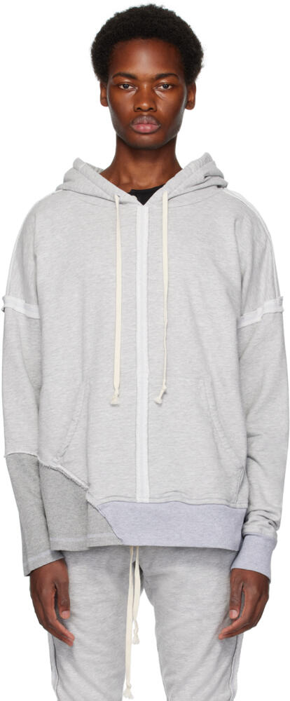 Greg Lauren Gray Exposed Seam Hoodie Cover